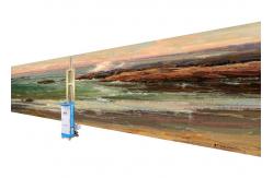 China Rail Liftable 3d Wall Printer , Automatic Wall Picture Painting Machine supplier