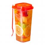 Square 24Oz 500ml Boba Bubble Plastic PP Cups Single Wall
