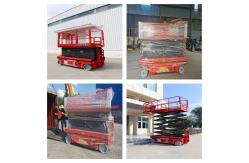 China Steel Structure 12m Self Propelled Scissor Lift Platform With Control Handle supplier