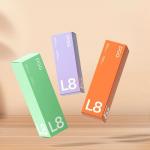 Square Cosmetic Packaging Carton Stock Green Plant Lipstick Lip Gloss Packaging Foldable Carton Liquid Lip Gloss for sale