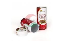 China Red Pantone Round Box Paper Tube Packaging Tea Tins Customized supplier
