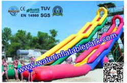 China Summer Pool Inflatable Water Games With Slide ,  Adventure Inflatable Water Sports supplier