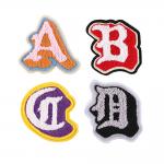 3D Applique​ Custom Iron On Patches , 26 Letters Embroidery Patches For Jackets for sale