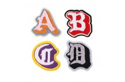 China 3D Applique​ Custom Iron On Patches , 26 Letters Embroidery Patches For Jackets supplier