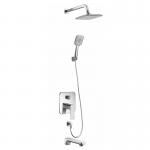 Shower Faucet Set Built-in Easy Clean Rainfall Shower Set Square Shape Bathroom Hotel Household for sale