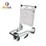 4 Wheels Aluminum Alloy Airport Luggage Trolley Using Airport With Handle Released Brake for sale