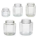 High Quality 2Oz 3Oz Transparent Round Clear Glass Honey Jars For Honey With Color Lids for sale