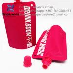 Moisture Proof Plastic Fruits Juice Bag Packaging Spout Pouch Straw Juice Pouch Bag for sale