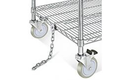 China Movable ESD Storage Shelves Single / Double Peak Wire Structure With Caster / Handle supplier