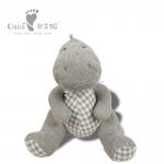 ODM Soothing Stuffed Animal Embroidery Logo Grey Dinosaur Plush CE for sale
