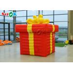 Outdoor Square Inflatable Christmas Decoration With Bowknot for sale