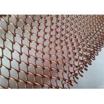 Aluminium Alloy Wire Mesh Coil Drapery Copper Color Used As Space Divider Curtains for sale