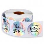 Rainbow Flower Printing Adhesive Sticker Label For Greeting Cards Gift Wraps Mailers Bag for sale