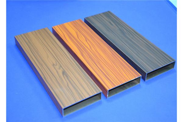 60 - 80U Wood Grain Aluminium Profile , Aluminum Window And Door Frame Profile
