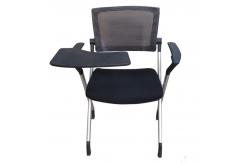 China Armless Aluminum Stackable Mesh Fabric Folding Conference Chairs 100mm Gas Lift supplier