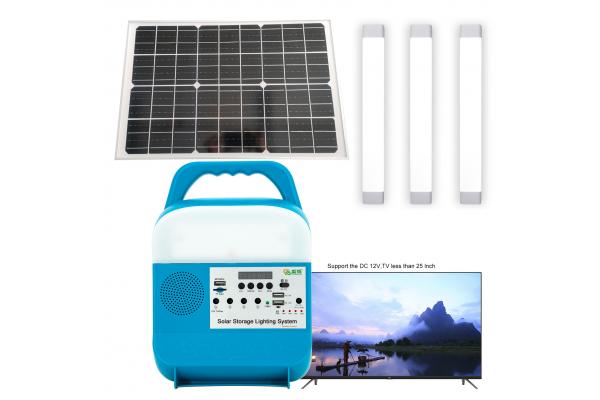 Portable Rural Solar Lighting System Kit Small Panel Energy Storage Power