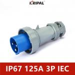 125A IP67 220V 6H Single Phase Dustproof Industrial Plug Socket for sale