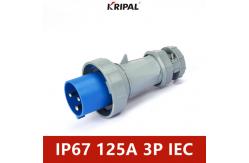 China 125A IP67 220V 6H Single Phase Dustproof Industrial Plug Socket supplier