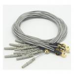 Gold Plated Copper EEG Cable Ear Clip EEG Cap Electrode,1 m, Din 1.5, OEM for sale
