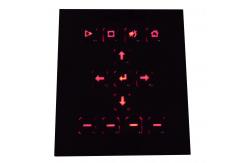 China 13 Key IP65 Compact Stainless Steel illuminated Red backlight metal keypad supplier