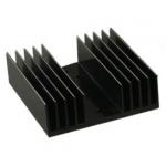 Black Anodized Aluminum Heat sink Extrusion Profiles , Aluminum Radiator for sale