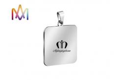 China SS304 Polished Rectangle Dangle Custom Engraving Charms supplier