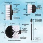 Polypropylene Soft 2in Bristle Drill Brush Set With One Extension Rob