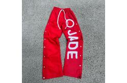 China Custom Men's Nylon Sweatpants with Elastic Waist and Reflective Print supplier