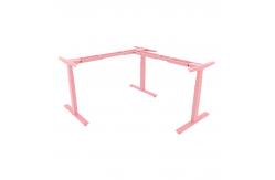 China 3 Legs L Shape Height Adjustable Metal Office Desk With Motors supplier