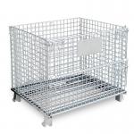 Galvanized Wire Mesh Cages , Collapsible Stacking Metal Storage Cage Anticorrosion for sale