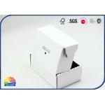 E Flute White Corrugated Mailer Box Double Side Printed Logo Glossy Lamination for sale