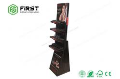 China OEM/ODM Makeup Cosmetic Cardboard Floor Display , Glossy Laminated Cardboard Shelf Display supplier