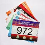Digital Plate Sport Race Bib Number Cloth Customized Athletic Number Book for Marathon Running Events for sale
