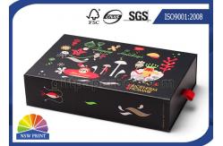 China Shiny Laminated Personalized Drawer Paper Box , Black Cardboard Paper Box supplier