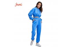 China Cotton 85% Cropped Loose Fit Cotton Set Womens Casual Suits Athletic Yoga Sets supplier