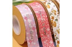China Polyester Gift Packing Ribbon Custom Print Satin Ribbon for Eco-Friendly Bouquet supplier