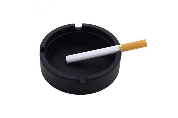 Black Silicone Ashtray Eco Home Use Durable And Long Lasting