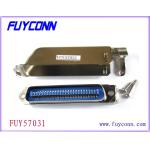50 Pin Male Centronic Solder Pin Connector with 90 Degree Metal Hood for sale