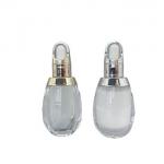 Egg Shape White Dropper Bottle Custom 10ml Acrylic PP Double Wall for sale
