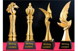 China Medal Style Custom Resin Trophies Gold Or Silver Plated supplier