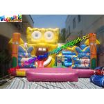 Garden Spongebob Bounce Castles , PVC Tarpaulin Bouncy Castles for sale