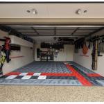 Anti Slip Epoxy Garage Floor Tiles Chemical Resistance Race Deck Tiles for sale