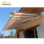 Balcony Aluminium Waterproof Retractable Awning With Rain Channel Half Box On The Top for sale
