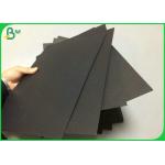 SGS Certified 400GSM 450GSM Uncoated Solid Black Cardboard For Gift Package Paper for sale