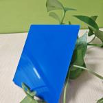 Opaque Blue Polycarbonate Solid Sheet For Easy Handling And Installation With Lightweight Design for sale