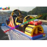 Popular Car Inflatables Obstacle Course , Tunnel Inflatable Obstacle With Lead Free for sale