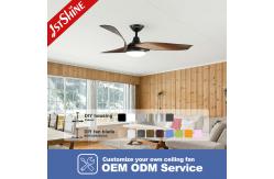 China High RPM Large Airflow Plastic Dimmable Ceiling Fan Light With Remote Control supplier