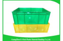 China Durable Stackable Plastic Bins Space Saving , Reusable Black Storage Boxes supplier