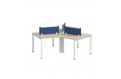 China Customized Wood 8 People Office Desk Shared Modern Partner Workstation supplier