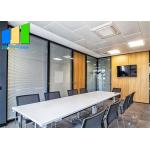 Aluminium Frame Frosted Fixed Glass Wall Floor To Ceiling Partition For Modern Office for sale